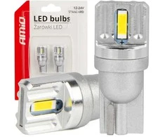 Standartinės T10 W5W LED lemputės 2x1860 SMD baltos 12V 24V amio-03719