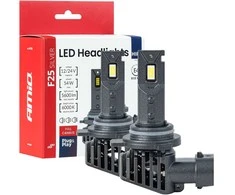 LED žibintų lemputės F25 Sidabrinis FULL CANBUS HIR2 9012 54W 12V 24V AMIO-04708