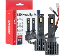 LED žibintų lemputės F25 Sidabrinis FULL CANBUS H1 54W 12V 24V AMIO-04701