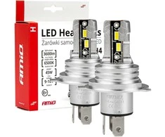 LED žibintų lemputės H-mini Series H4/H19 AMiO-03331