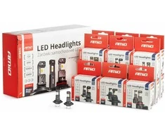 LED žibintų lempučių rinkinys 16 vnt., Hybrid series H1 H3 H4 H7 HB3 HB4 6000K Canbus, AMIO-04120