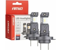 LED žibintų lemputės Hybrid series H7 H18 6000K Canbus 60W AMIO-04115