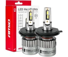 LED žibintų lemputės K3 Series H4/H19 12V 6000K canbus AMIO-03682