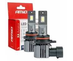 LED žibintų lemputės X4-series AVIATOR HIR2 9012 6500K max 44W AMIO-03768