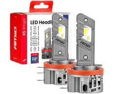 LED žibintų lemputės X5-series WINGER H15 49W 6000K CANBUS, AMIO-04685