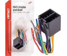 Integruota ISO CCA 13 PIN vyriška jungtis, 5A, 12V, AMIO-04445