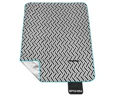 Vilnonė iškylos antklodė 180 x 210 cm su aliuminio folija Spokey PICNIC ZIGZAG