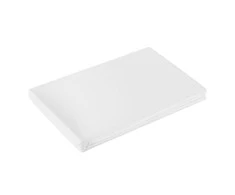 Eurofirany Nova lygi paklodė be gumos 160x210 cm iš medvilnės satino, 125 g/m2, spalva: balta