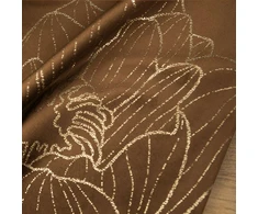 Eurofirany BLINK / 13 Aksominis stalo takelis su vandens lelijos raštu, 35X180 cm, spalva: ruda