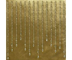 Eurofirany ROYAL / 3 Aksominis stalo takelis su cirkoniais, 35X140 cm, spalva: auksinė