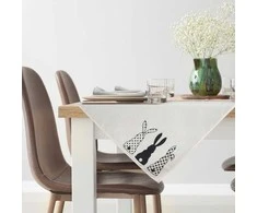Eurofirany CHO/SPRING/Juodas/4 85X85 Baltas+Juodas VELVETAS