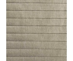 Eurofirany Šenilo imitacijos dekoratyvinis pledas, 220x240 cm, dvigulei lovai, su dekoratyvinėmis siūlėmis, smėlio spalvos, poliesterio lovos užtiesalas, minkštas užklotas Lovatiesė