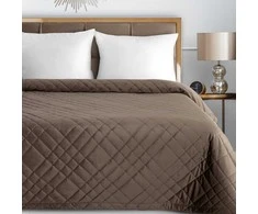 Eurofirany Rudas aksominis dekoratyvinis užtiesalas, 220x240 cm, didelėms dvigulėms lovoms, su dekoratyviniu dygsniavimu, 250 g/m², lovos užtiesalas, minkštas pledas Lovatiesė
