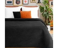 Eurofirany CHON/VELVET2/JUODA 170X210 JUODA Lovatiesė Lovatiesė