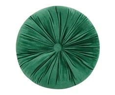 Eurofirany VELVET / 40 Apvali pagalvėlė iš minkšto aksomo, dygsniuota su sagute, su užpildu, ∅ 40 cm, spalva: tamsi smėlio Pagalvės užvalkalas