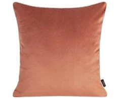 Eurofirany VELVET / 57 Dvipusis aksomo ir imitacinio lino pagalvės užvalkalas su apvadais kraštuose, 45X45 cm, spalva: tamsiai rožinė