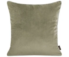 Eurofirany VELVET / 57 Dvipusis aksomo ir imitacinio lino pagalvės užvalkalas su apvadais kraštuose, 45X45 cm, spalva: smėlio