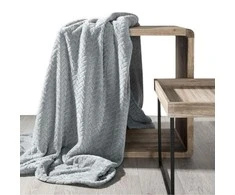 Eurofirany DESIGN 91 CINDY Minkštas ir švelnus pledas su įspaustu raštu, 170X210 cm, spalva: pelenų
