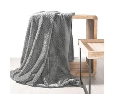 Eurofirany DESIGN 91 CINDY Minkštas ir švelnus pledas su įspaustu raštu, 170X210 cm, spalva: plieno