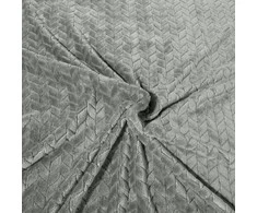 Eurofirany DESIGN 91 CINDY Minkštas ir švelnus pledas su įspaustu raštu, 170X210 cm, spalva: plieno