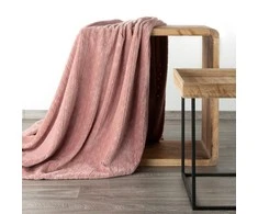 Eurofirany DESIGN 91 CINDY4 Minkštas ir švelnus pledas, 170X210 cm, spalva: rožinė