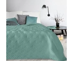 Eurofirany DESIGN 91 ALARA / 1 Lovatiesė su geometriniu raštu, įspaustu karšto spaudimo technika (hot press), 170X210 cm, spalva: turkio
