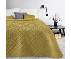 Eurofirany D91/N/ALARA/2/MU DESIGN 91 Geometrinio rašto lovatiesė, pagaminta karšto spaudimo technika (hot press), 220X240 cm, spalva: garstyčių