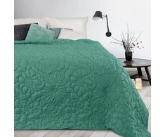 Eurofirany DESIGN 91 N/ALARA/4/TU Lovatiesė dekoruota karšto spaudimo technika (hot press) įspaustu gėlių raštu, 230X260 cm, spalva: turkio