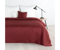 Eurofirany DESIGN 91 BONI / 5 Lovatiesė su karšto spaudimo technika įspaustu skiautinių motyvu, 170X210 cm, spalva: plytų Lovatiesė