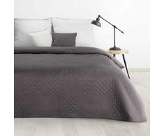 Eurofirany DESIGN 91 BONI / 5 Lovatiesė su karšto spaudimo technika įspaustu skiautinių motyvu, 170X210 cm, spalva: grafito Lovatiesė