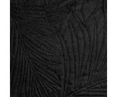 Eurofirany DESIGN 91 LUIZ / 4 Aksominė lovatiesė, dygsniuota karšto spaudimo būdu su palmių lapų raštu, 170X210 cm, spalva: juoda Lovatiesė