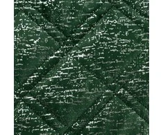 Eurofirany Dekoratyvinė lovatiesė 200x220 cm, žalia languota aksominė antklodė, lengvas lovos užtiesalas, modernus miegamojo dekoras, sofos užtiesalas Lovatiesė