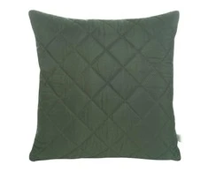Eurofirany DESIGN 91 ALARA / 3 Pagalvės užvalkalas su geometriniu raštu, dygsniuotu karšto spaudimo būdu (hot press), 40X40 cm, spalva: tamsiai žalia