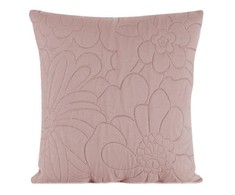 Eurofirany DESIGN 91 ALARA / 4 Pagalvės užvalkalas su įspaustu karšto spaudimo būdu gėlių raštu, 40X40 cm, spalva: tamsi rožinė