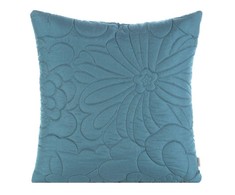 Eurofirany DESIGN 91 ALARA / 4 Pagalvės užvalkalas su įspaustu karšto spaudimo būdu gėlių raštu, 40X40 cm, spalva: mėlyna