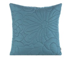 Eurofirany DESIGN 91 ALARA / 4 Pagalvės užvalkalas su įspaustu karšto spaudimo būdu gėlių raštu, 40X40 cm, spalva: mėlyna