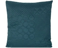 Eurofirany DESIGN 91 BONI / 5 Pagalvės užvalkalas su karšto spaudimo technika įspaustu skiautinių motyvu, 40X40 cm, spalva: tamsi turkio