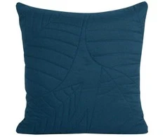 Eurofirany DESIGN 91 BONI / 6 Pagalvės užvalkalas su karšto spaudimo būdu įspaustu lapų raštu, 40X40 cm, spalva: mėlyna