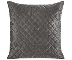 Eurofirany DESIGN 91 LUIZ / 3 Aksominis pagalvės užvalkalas, dygsniuotas karšto spaudimo būdu (hot press) geometriniu raštu, 40X40 cm, spalva: grafito