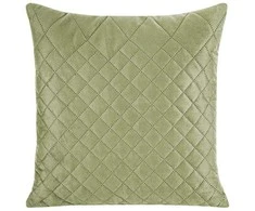 Eurofirany DESIGN 91 LUIZ / 3 Aksominis pagalvės užvalkalas, dygsniuotas karšto spaudimo būdu (hot press) geometriniu raštu, 40X40 cm, spalva: šviesiai žalia