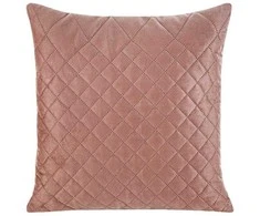 Eurofirany DESIGN 91 LUIZ / 3 Aksominis pagalvės užvalkalas, dygsniuotas karšto spaudimo būdu (hot press) geometriniu raštu, 40X40 cm, spalva: rožinė