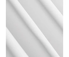 Eurofirany DESIGN 91 Naktinė užuolaida iš lygaus užtemdančio audinio PARISA, 135X270 cm, juosta / tunelis / kabliukai, spalva: balta