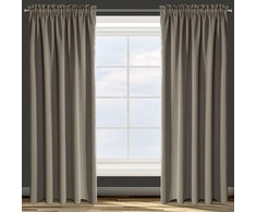 Eurofirany DESIGN 91 Naktinė užuolaida iš lygaus užtemdančio audinio PARISA, 135X270 cm, juosta / tunelis / kabliukai, spalva: tamsi smėlio
