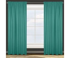 Eurofirany DESIGN 91 Naktinė užuolaida iš lygaus užtemdančio audinio PARISA, 135X270 cm, juosta / tunelis / kabliukai, spalva: turkio