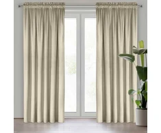 Eurofirany D91/G/ROSA/Šviesiai smėlio spalvos 135X300 T