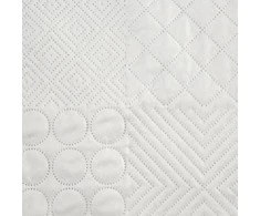Eurofirany DESIGN 91 BONI / 5 Lovatiesė su karšto spaudimo technika įspaustu skiautinių motyvu, 170X210 cm, spalva: balta Lovatiesė