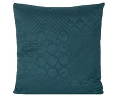 Eurofirany DESIGN 91 BONI / 5 Pagalvės užvalkalas su karšto spaudimo technika įspaustu skiautinių motyvu, 40X40 cm, spalva: tamsi turkio