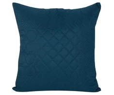 Eurofirany DESIGN 91 BONI / 5 Pagalvės užvalkalas su karšto spaudimo technika įspaustu skiautinių motyvu, 40X40 cm, spalva: mėlyna