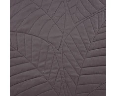 Eurofirany DESIGN 91 BONI / 6 Lovatiesė, dygsniuota karšto spaudimo būdu su lapų raštu, 170X210 cm, spalva: grafito Lovatiesė