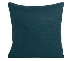 Eurofirany DESIGN 91 BONI / 6 Pagalvės užvalkalas su karšto spaudimo būdu įspaustu lapų raštu, 40X40 cm, spalva: tamsi turkio